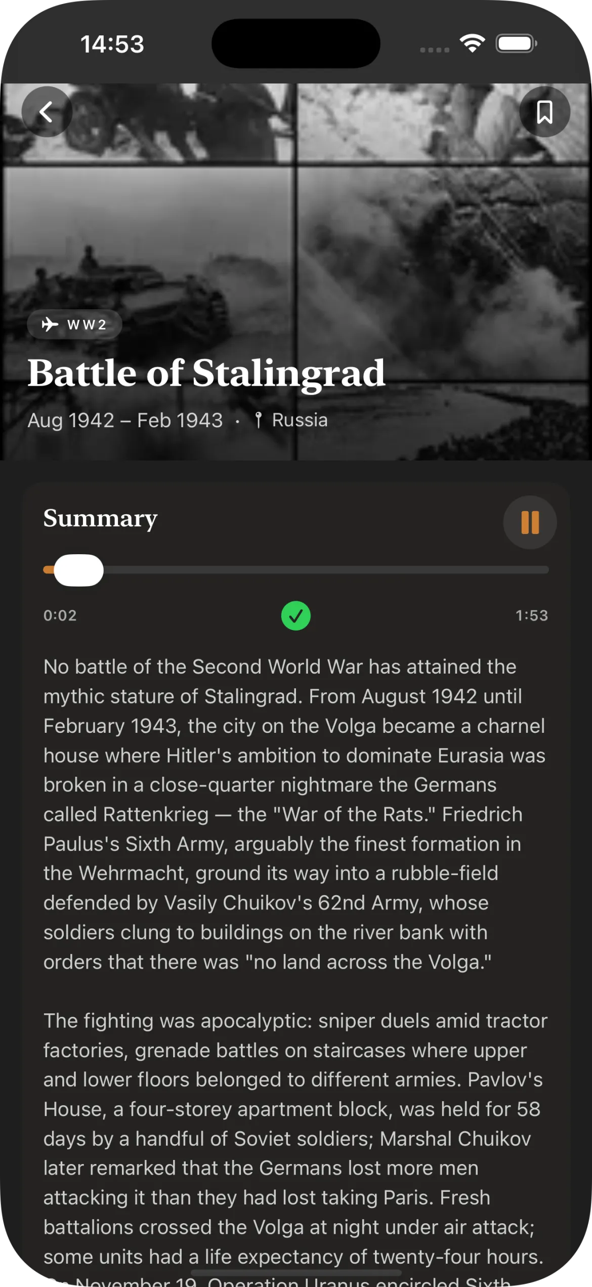Audio narration player