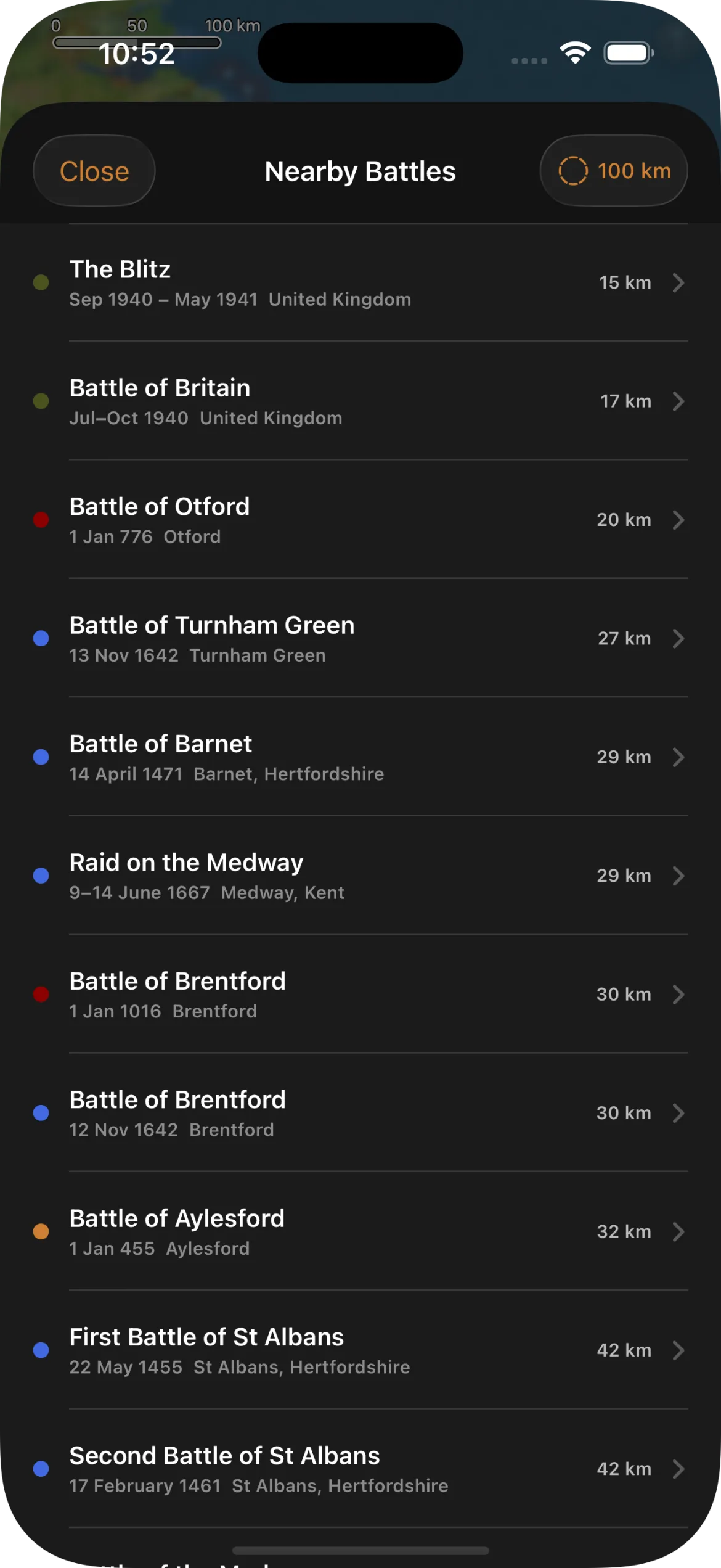 Nearby Battles